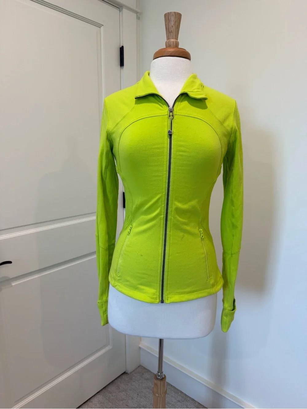 Women's Lime Green Zip-Front Active Jacket